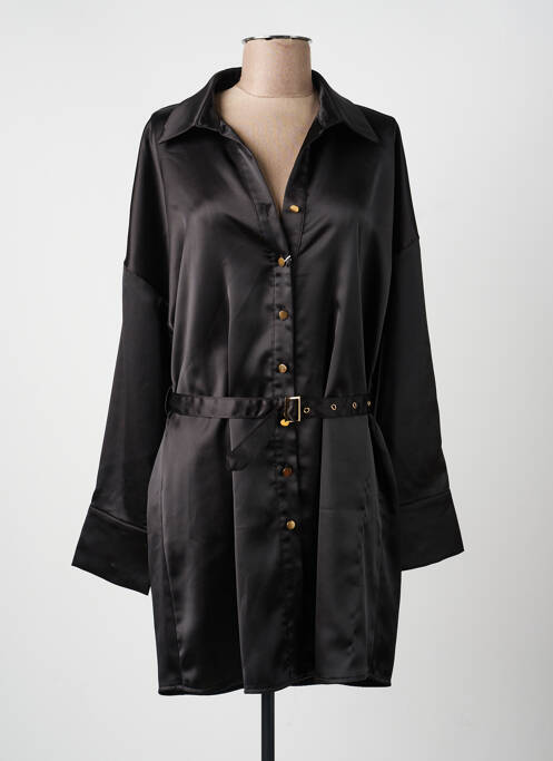Robe courte manches longues manches longues noir ADRIXX femme