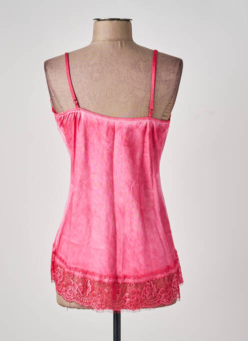 Top stretch fines bretelles rose MODA ITALIA femme