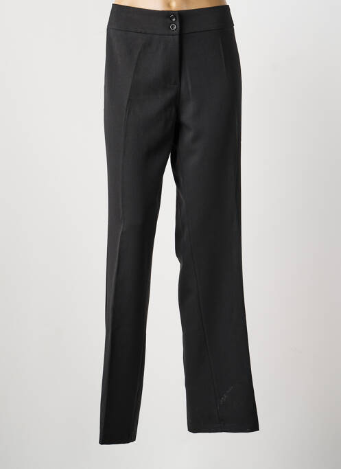 Pantalon droit tissage crêpe taille normale noir ARC EN CIEL femme