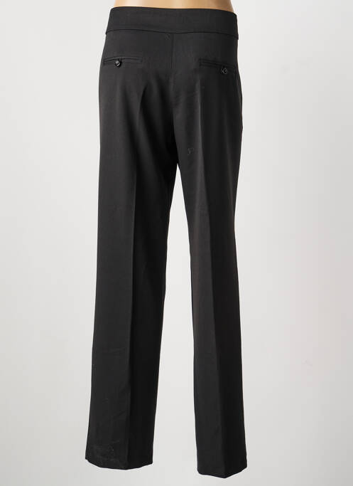 Pantalon droit tissage crêpe taille normale noir ARC EN CIEL femme