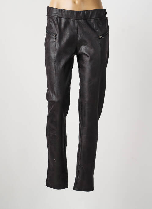 Pantalon slim taille élastique taille normale noir CHARMING GIRL femme