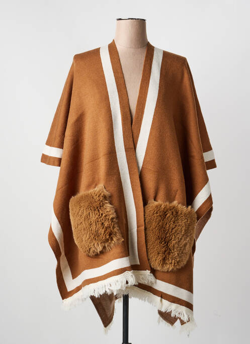 Poncho col v marron MM SWEET femme