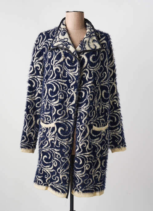 Gilet manches longues stretch bleu DN FASHION femme
