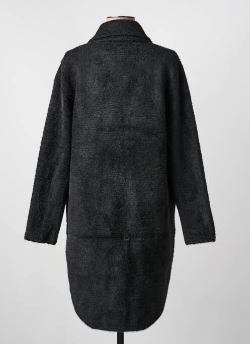 Gilet manches longues maille maille poilu noir J'AIME OLYTO femme