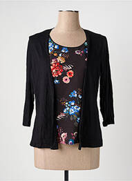 Top stretch manches 3/4 noir PHILDAR femme