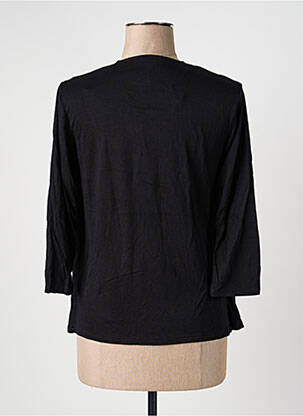 Top tissage crêpe manches 3/4 noir PHILDAR femme