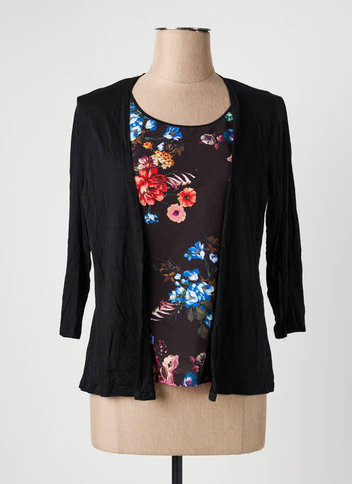 Top stretch manches 3/4 noir PHILDAR femme