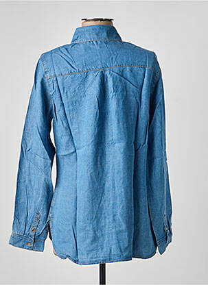 Chemisier coupe cintrée manches longues bleu PHILDAR femme