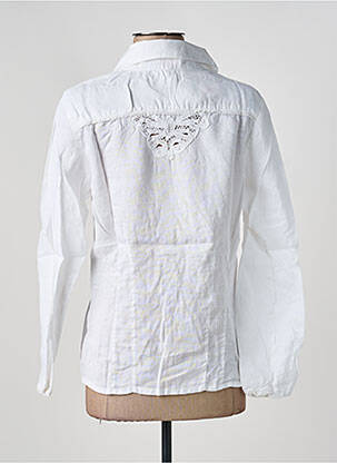 Chemisier coupe cintrée manches longues blanc PHILDAR femme
