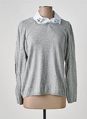 Pull tissage chiné manches longues gris SCOTTAGE femme