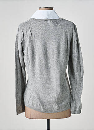 Pull tissage chiné manches longues gris SCOTTAGE femme