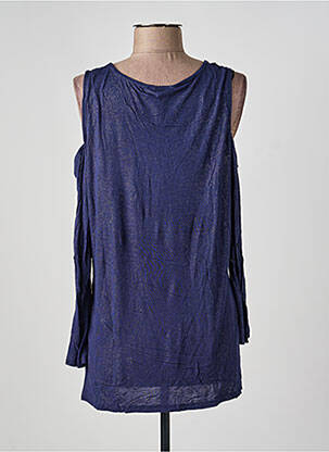 Top tissage jersey manches longues bleu PHILDAR femme