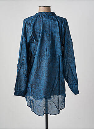 Blouse imprimé fantaisie manches longues bleu PHILDAR femme