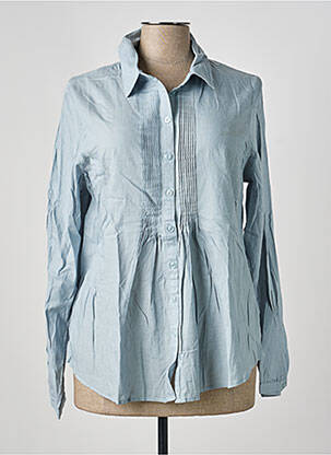 Chemisier coupe cintrée manches longues bleu GRAIN DE MALICE femme