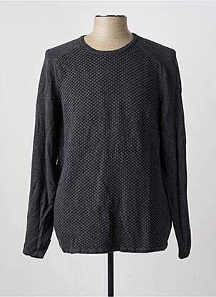 Pull stretch manches longues gris BONOBO JEANS homme