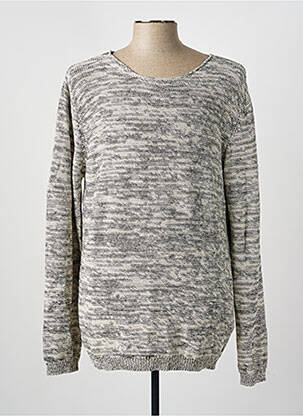 Pull stretch manches longues blanc BONOBO JEANS homme