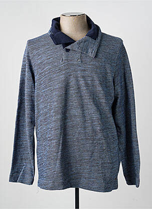 Pull stretch manches longues bleu BONOBO JEANS homme