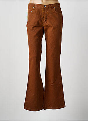 Jean coupe flare taille normale taille normale marron ANNE ELISABETH femme