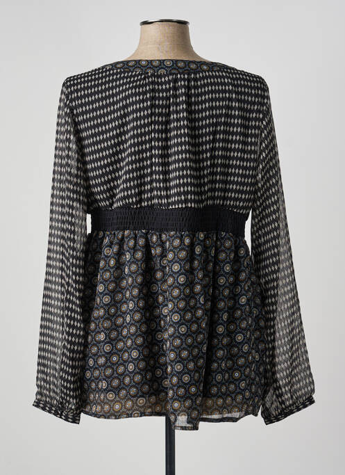 Blouse imprimé fantaisie manches longues noir GRAIN DE MALICE femme