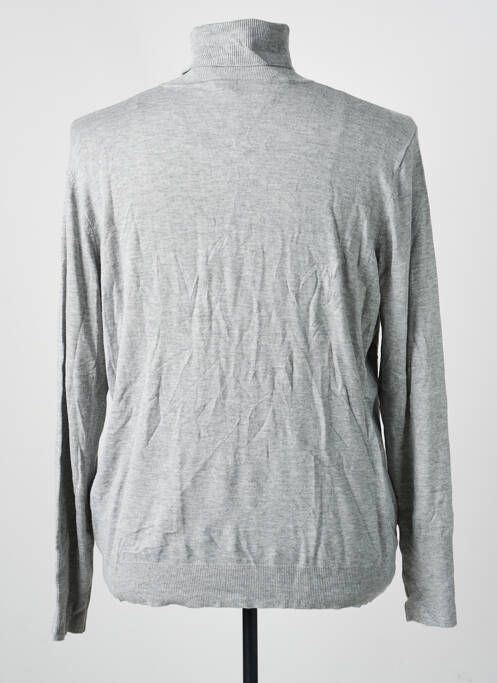 Pull col roulé stretch manches longues gris PHILDAR homme