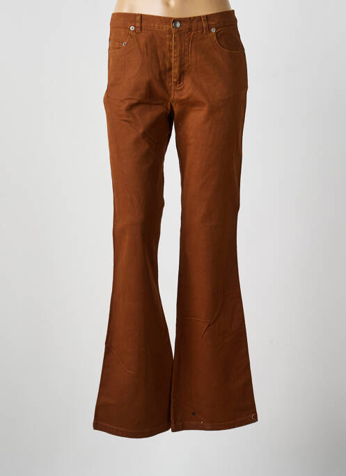 Jean coupe flare taille normale taille normale marron ANNE ELISABETH femme
