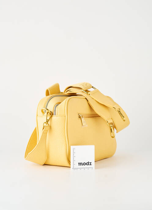 Sac multipoches forme rectangulaire jaune ENRICO COVERI femme