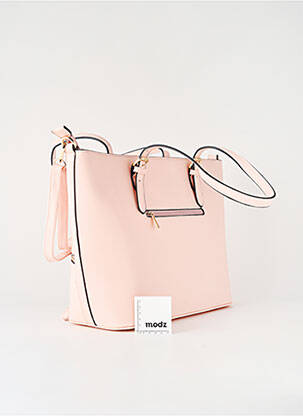 Sac multipoches forme trapèze rose ELEGANCI femme