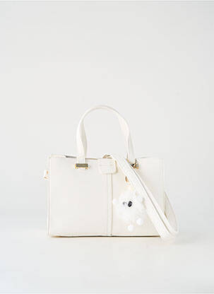 Sac multipoches forme rectangulaire blanc LAPHRODITE femme