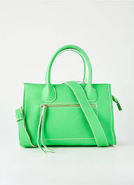 Sac multipoches forme rectangulaire vert POTRI femme