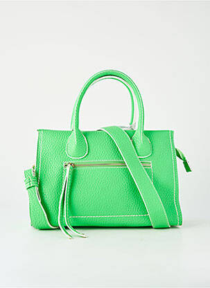 Sac multipoches forme rectangulaire vert POTRI femme
