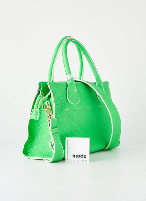 Sac multipoches forme rectangulaire vert POTRI femme