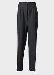 Pantalon droit stretch taille normale noir SAINT HILAIRE femme