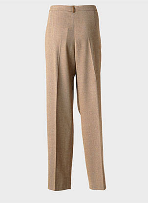 Pantalon large fermeture zippée sous rabat boutonné taille normale marron SAINT HILAIRE femme