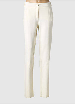 Pantalon droit stretch taille normale blanc MARINA RINALDI femme