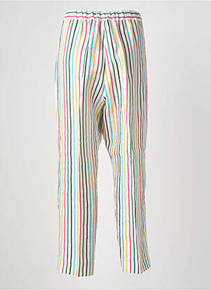 Pantalon droit fermeture zippée sous rabat boutonné taille normale blanc MARINA RINALDI femme