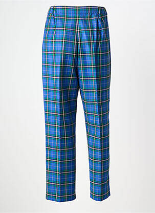 Pantalon droit tissage popeline taille normale bleu MARINA RINALDI femme