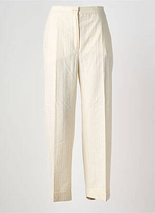 Pantalon droit taille élastique taille normale beige MARINA RINALDI femme