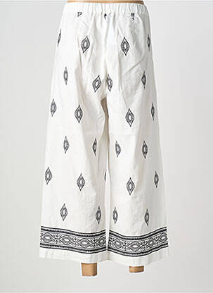 Pantalon large fermeture zippée sous rabat boutonné taille normale blanc MARINA RINALDI femme