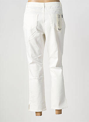Pantalon 7/8 stretch taille normale blanc MARINA RINALDI femme