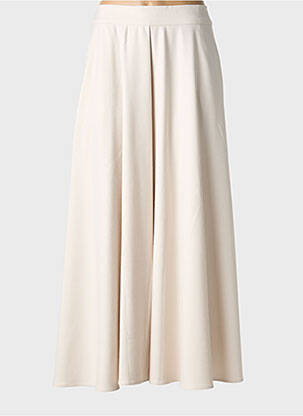 Jupe longue fermeture zippée au dos beige MARINA RINALDI femme