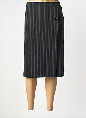 Jupe mi-longue coupe droite noir MARINA RINALDI femme