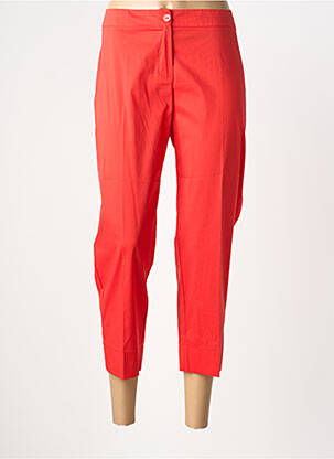 Pantacourt stretch taille normale rouge MARINA RINALDI femme