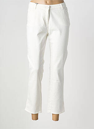 Pantalon 7/8 stretch taille normale blanc MARINA RINALDI femme