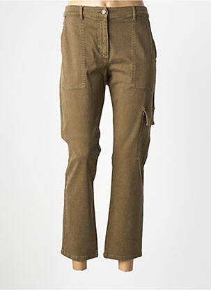 Pantalon 7/8 stretch taille normale vert MARINA RINALDI femme