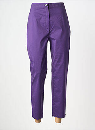 Pantalon 7/8 stretch taille normale violet MARINA RINALDI femme