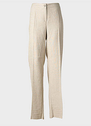 Pantalon droit stretch taille normale beige MARINA RINALDI femme