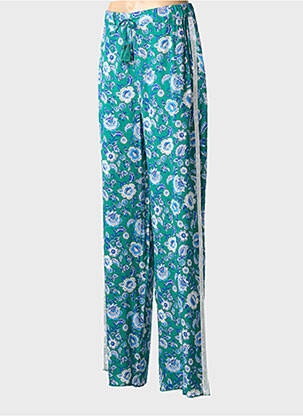 Pantalon large tissage popeline taille normale vert MARINA RINALDI femme