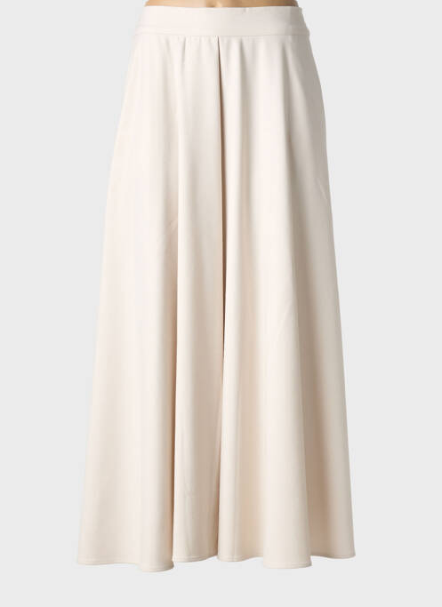 Jupe longue fermeture zippée au dos beige MARINA RINALDI femme