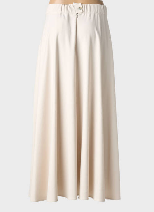 Jupe longue fermeture zippée au dos beige MARINA RINALDI femme