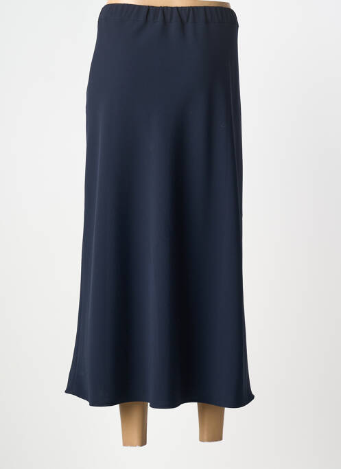 Jupe longue tissage crêpe bleu MARINA RINALDI femme
